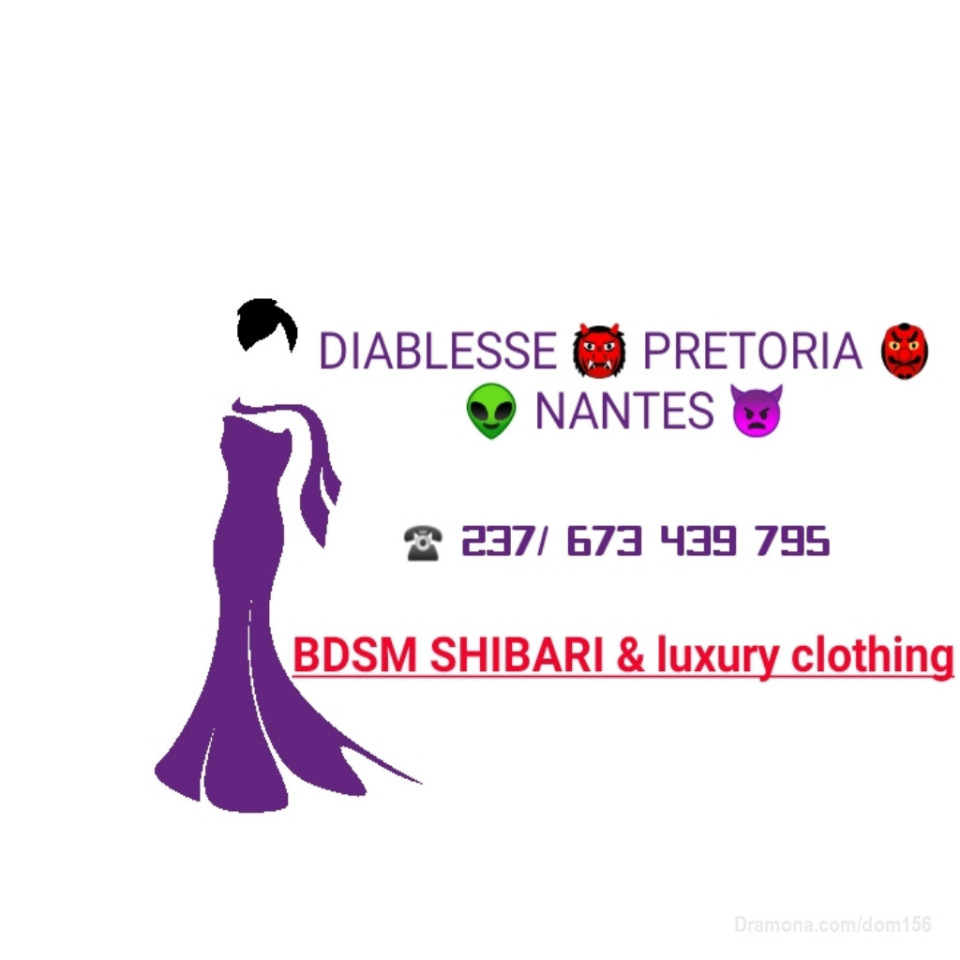 👿👽👺👹Entrez à👇🏿 genoux dans l'univers BDSM de la Diablesse Pretoria Nantes, qui est vénale et non vénale selon le contrat. Une maîtresse💃 qui incarne splendeur🤗 , classe👯 sadisme,👹 douleur🤕 , extase, symphonie sensuelle🤗 ,amertume chimère et mystère🗿 sous contrôle d'un sens de pouvoir, compassion, menace et humiliation.          🔛NB: Pour la  prise de contact veuillez mettre à l'écart vos attitudes chronophages et energivores car j'ai pas besoin de vos attributs(pas de pénétration vaginale et anale, pas de demande de photo et pas de fantasmeur ou amateur, je veux uniquement des hommes et femmes soumis.es initiés) 🔊🗿🎽Alors recevez à l'entame un collier🎣 qui enserre votre cou par la suite mon crachat 🚿et tout mon mépris😈 sur le visage tout en contemplant mes belles  cambrures.💃👽
Et oui vous croyez rêver👺 mais non je suis bien réelle et la cruauté 👹incarnée qui amplifie les émotions et transcende les limites💅 du plaisir.💇🕵👳👲👷🤗🤕🤒
Je vous emmène dans mon cercle des muses où vous trouverez sentiment d'appartenance, liberté d'expression, chasteté , exploration , reconnexion, sensation d'abandon, activation des prouesses qui décuple la chair avec une montée en excitation ardente avec modestie et dévotion.                                🔜 Défilez le carousel et découvrez les différents accessoires et services fait de;    
 💠Safeword, branding , féminisation ou travestissement, ponyplay, Puppy Play, fétichisme du latex et des membres, Breath Play,  knife play, plaisir de la cire, Bondage Tape, soubrette, shibari,  , flagellation , électro- stimulation, After care, exaltation de sens, soumission, jeu d'impact, dés et  d'humiliation, esclavage, privation sensorielle, sodomie extrême, auto-servitude, petplay,  fisting, paddle, blood play, pegging, gorge profonde, cunnilingus, anulingus, face sitting jusqu'à étouffement , ma pisse pour vous désaltérer.                 OUTILS👘👢💄🔪💉💣⏳🔖🔏🔗💡💠cuissardes, fouet ou flogger, Roue à Pics ou wartenberg, bougie, cravache , canne , scalpel, épées, dague, lame,  vibromasseur , cocon, cosy, body en vinyle, catsuits, cagoule , masque, martinet,plug urètre et anal, écarteur de bouche, film PVC, cage et  ceinture de chasteté, collier à pointes, bâillon boulle tétine et gonflable, laisse , menottes, toys infirmière, triangle métallique, bandeau , pince à seins,  cockring, ball stretcher, crochet anal, pompe suceur,  chaîne, corde, bague -0, barres d'écartement, plume, kit de contraire, canne,  badine, godes, gants, spéculum, oeufs vibrant télécommandé, harnais, ras de cou, cage ,collier chaîne gothique, banc de fessée, balançoire. 🔚🔙🔝⛔ Vous avez bien compris ce n'est que douleur et plaisir à partir de💸 150.000 à 6.000.000 f CFA.  Je reçois uniquement pas de déplacement  à soa wellcom hôtel.👑📌🎰🕰🏹   ♒   
VOUS ME SUPPLIEREZ DE VOUS ÉPARGNER:-)

N'ENTRE ICI QUE CELUI QUI VEUT FAIRE MA VOLONTÉ.👇👿👁🤖.